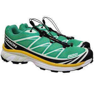 Salomon XT-6 Running Hiking Trail Shoe Size US 12 Bright Green Black Sulphur